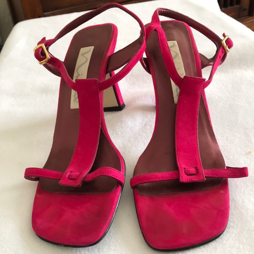 Nina Strap Heels Bright Pink